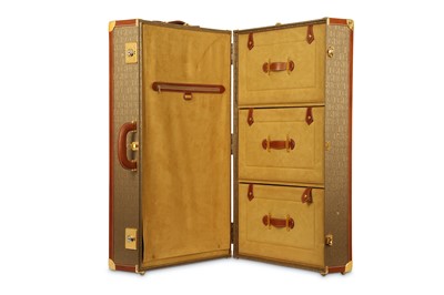 Lot 207 - A GUCCI VINTAGE ROLLING STEAMER TRUNK