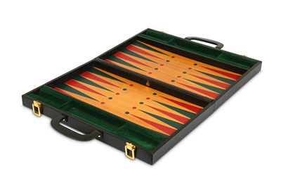 Lot 128 - A GUCCI VINTAGE TRAVELLING BACKGAMMON BOARD