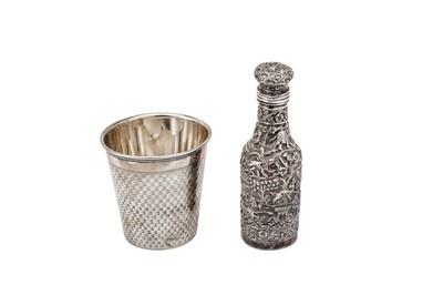 Lot 427 - A mid-19th century Dutch sterling standard silver gilt beaker, Amsterdam 1868 by Pieter Pieterse (active 1846-70)