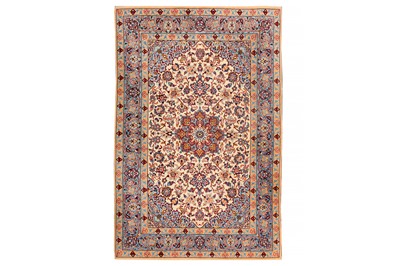 Lot 32 - AN EXTREMELY FINE PART SILK ISFAHAN RUG, CENTRAL PERSIA