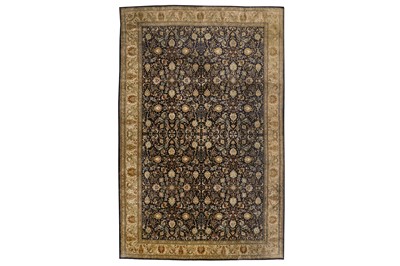 Lot 22 - AN EXTREMELY FINE LARGE SILK INDIAN CARPET