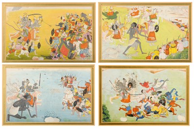 Lot 214 - FOUR ILLUSTRATIONS FROM A DEVI MAHATMYA SERIES