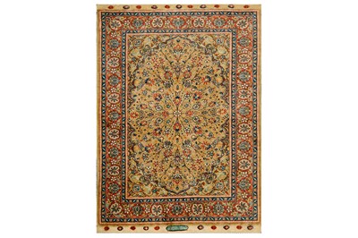 Lot 2 - AN EXTREMELY FINE SILK HEREKE MAT, TURKEY