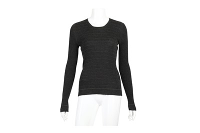 Lot 69 - Chanel Grey Cashmere Silk Jumper - Size 46