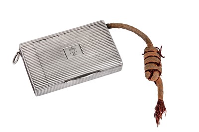 Lot 275 - Greek Royal interest - A Nicholas II Russian 84 zolotnik (875 standard) silver combination cigarette and vesta case, Moscow 1895 by Yakov Nakhmanov Kreines and Co (est. 1882)