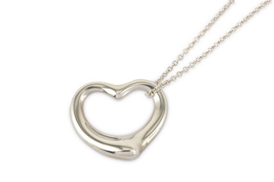 Lot 126 - A heart pendant necklace, by Elsa Peretti for Tiffany & Co.