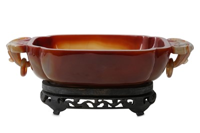 Lot 513 - A CHINESE CARNELIAN AGATE BOWL