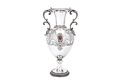 Lot 403 - An early to mid-20th century Italian 800 standard silver vase, Milan 1934-44 (?)