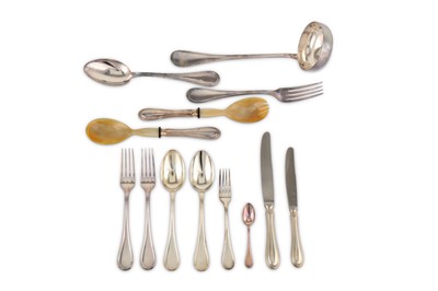 Lot 406 - A mid to late 20th century Italian 800 standard silver table service of flatware, Padua post-1968 by Rino Greggio