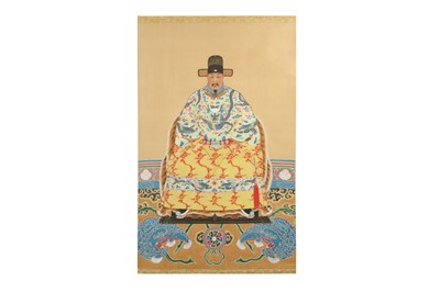 Lot 731 - FOUR CHINESE HANGING SCROLL PAINTINGS.