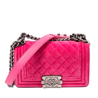 Lot 36 - Chanel Pink Small Boy Bag