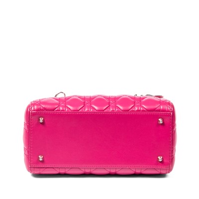Lot 40 - Christian Dior Fuchsia Medium Lady Dior Bag