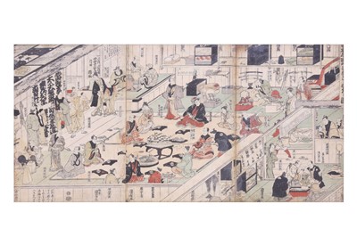 Lot 647 - A FRAMED JAPANESE WOODBLOCK PRINTS.