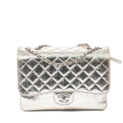 Lot 287 - Chanel Metallic Gold Single Flap Bag