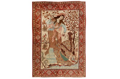 Lot 65 - A  VERY FINE ISFAHAN PICTORIAL RUG, CENTRAL PERSIA
