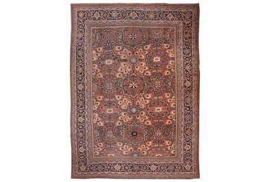 Lot 60 - AN ANTIQUE MAHAL CARPET, WEST PERSIA