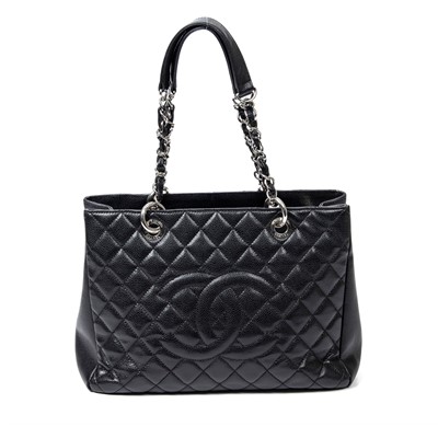Lot 350 - Chanel Black Caviar Leather Grand Shopper Tote (GST)