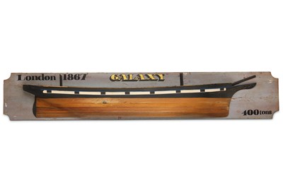Lot 152 - MARITIME INTEREST: A 20TH CENTURY POLYCHROME WOODEN MODEL HALF HULL