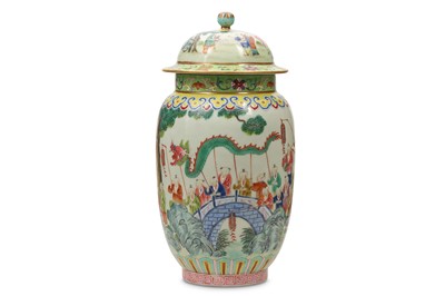 Lot 37 - A CHINESE FAMILLE ROSE 'HUNDRED BOYS' JAR AND COVER.