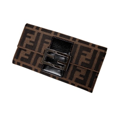 Lot 110 - Fendi Zucca Print FF Logo Wallet