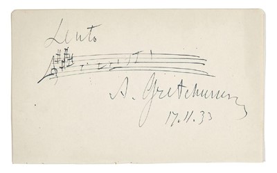 Lot 205 - Gretchaninov (Alexander)