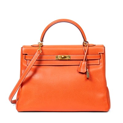 Lot 98 - Hermes Brique Togo Kelly Retourne 35
