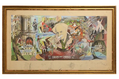 Lot 169 - BERNA HARRIS-CHAPMAN: A 20TH CENTURY WATERCOLOUR COMMEMORATING PERCY FRENCH