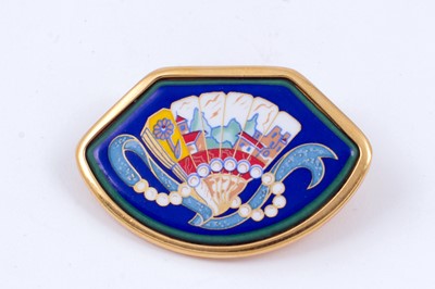 Lot 237 - Hermes Blue Enamel Brooch