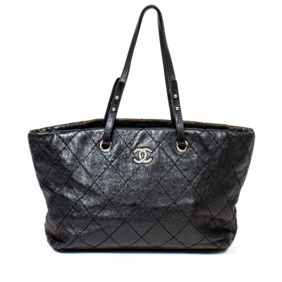 Lot 353 - Chanel Black Leather On The Road Tote
