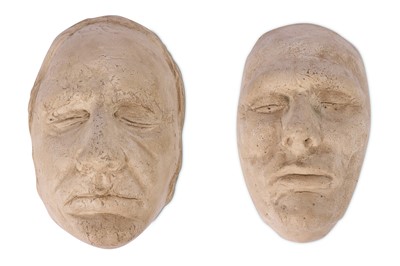Lot 24 - A PAIR OF PLASTER DEATH MASKS OF BURKE AND HARE