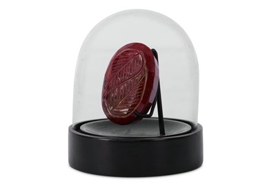 Lot 63 - A NATURAL CARVED RUBY GEM