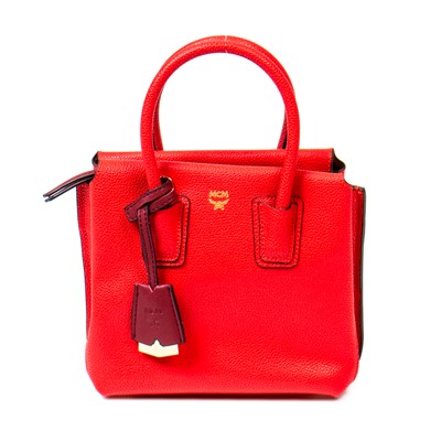 Lot 15 - MCM Red Milla Mini Satchel Bag