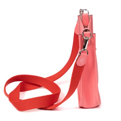 Lot 35 - Hermes Rose Azalee Clemence Mini Evelyne PM