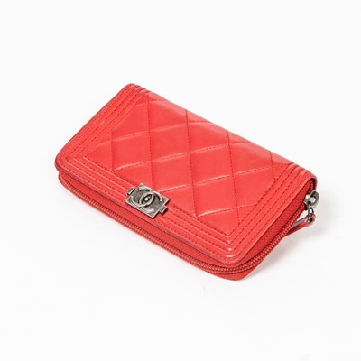 Lot 18 - Chanel Red Boy Wallet
