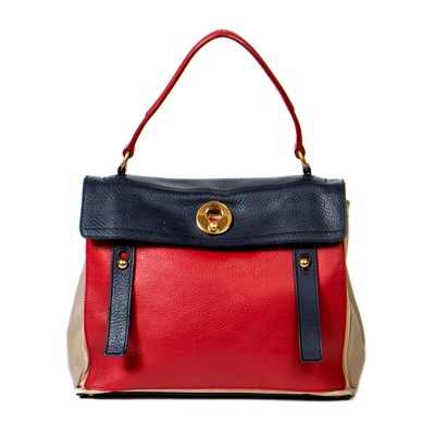 Lot 12 - Yves Saint Laurent Tri-Colour Muse 2 Satchel Bag