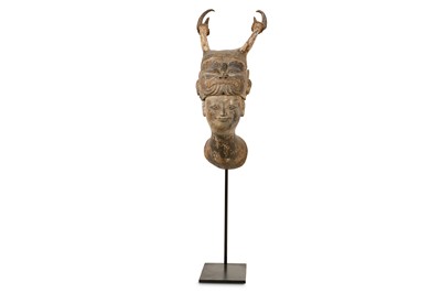 Lot 10 - A 19TH CENTURY BURMESE MAHAKALA DEVIL PROTECTOR