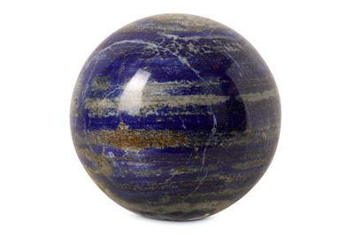 Lot 59 - A LARGE SOLID LAPIS LAZULI SPECIMEN SPHERE