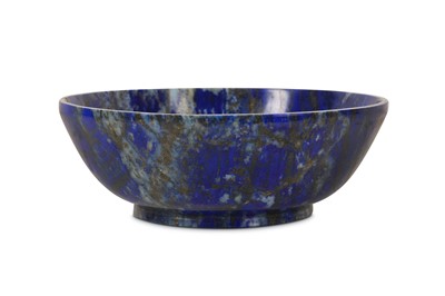 Lot 57 - A CARVED MADANI LAPIS LAZULI BOWL