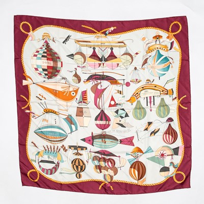 Lot 134 - Hermes 'Les Foiles de Ciel' Silk Scarf