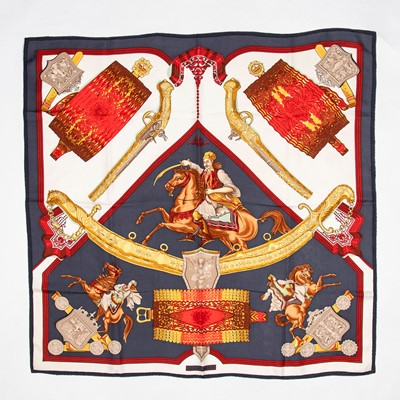 Lot 22 - Hermes 'Hommage a l'Amitie Franco-Ellenique' Silk Scarf