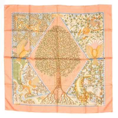 Lot 327 - Hermes 'Axis Mundi' Silk Scarf