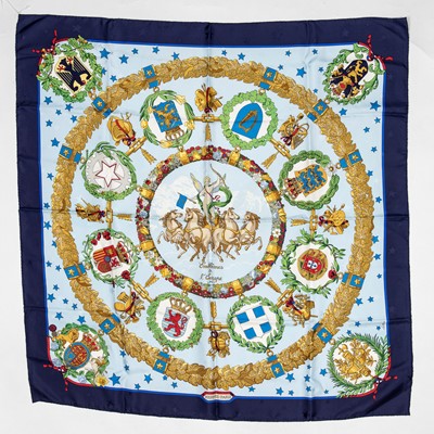 Lot 232 - Hermes 'Emblemes de l'Europe' Silk Scarf