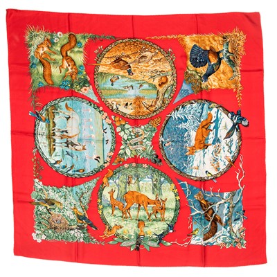 Lot 21 - Hermes 'Les Quatre Saisons' Silk Scarf