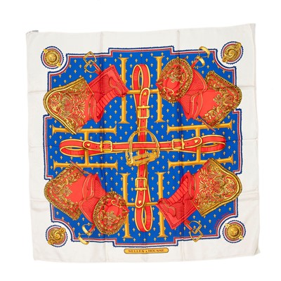 Lot 20 - Hermes 'Selles A Housse' Silk Scarf