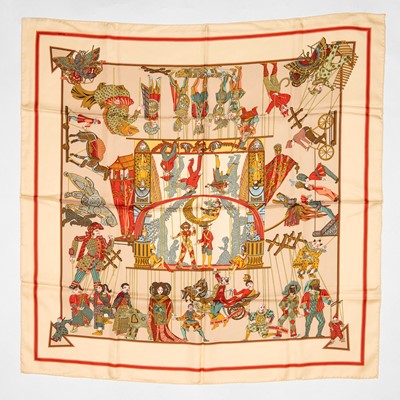 Lot 59 - Hermes 'Le Temps des Marionettes' Silk Scarf