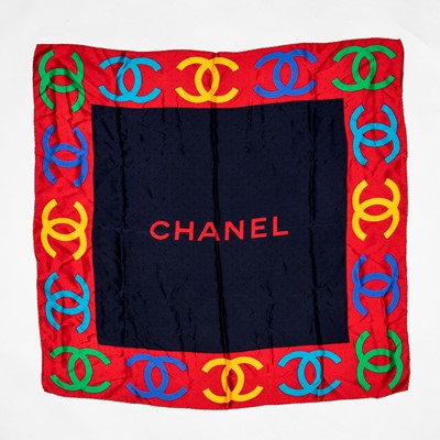 Lot 346 - Chanel Logo Silk Scarf