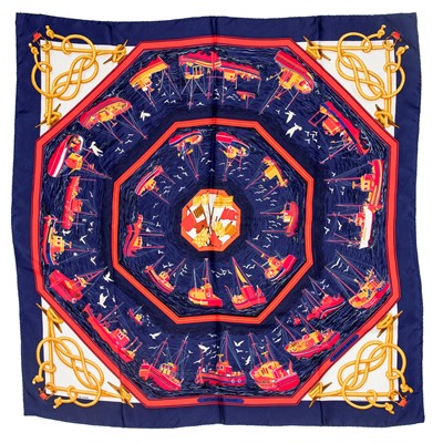 Lot 342 - Hermes 'Retour De Peche' Silk Scarf