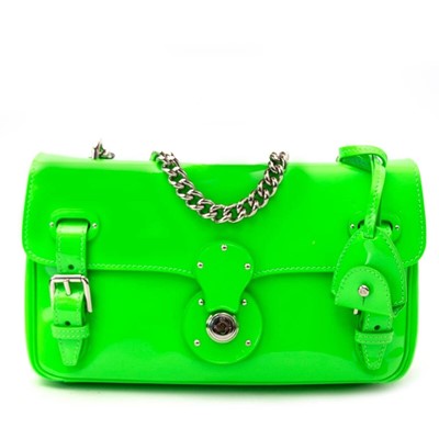 Lot 262 - Ralph Lauren Neon Green Ricky Chain Bag