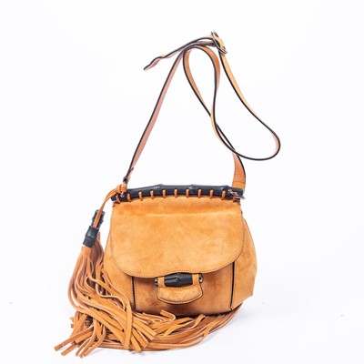 Lot 101 - Gucci Orange Nouveau Fringe Bag