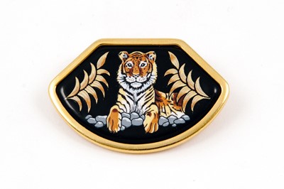 Lot 305 - Hermes Enamel Tiger Brooch